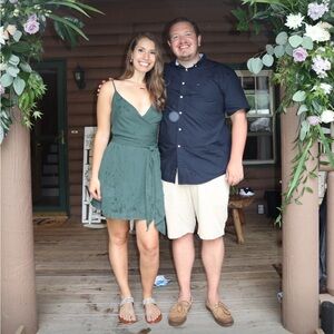 ASOS green wrap dress